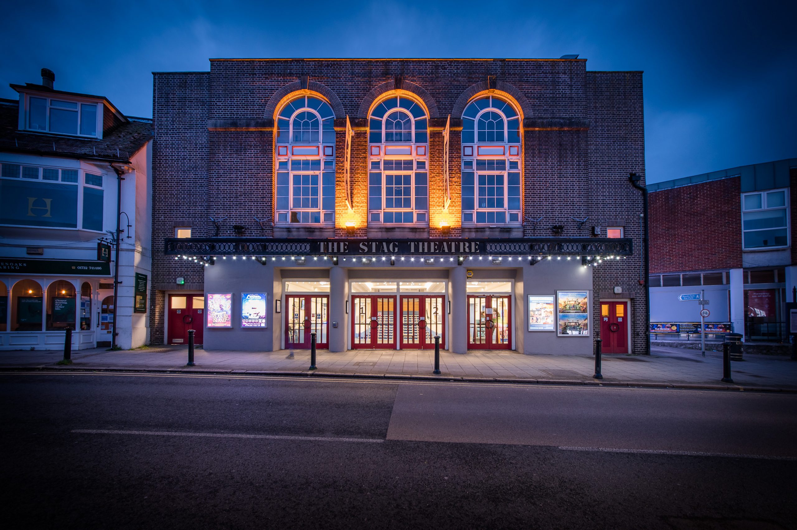 The Stag Theatre at night image