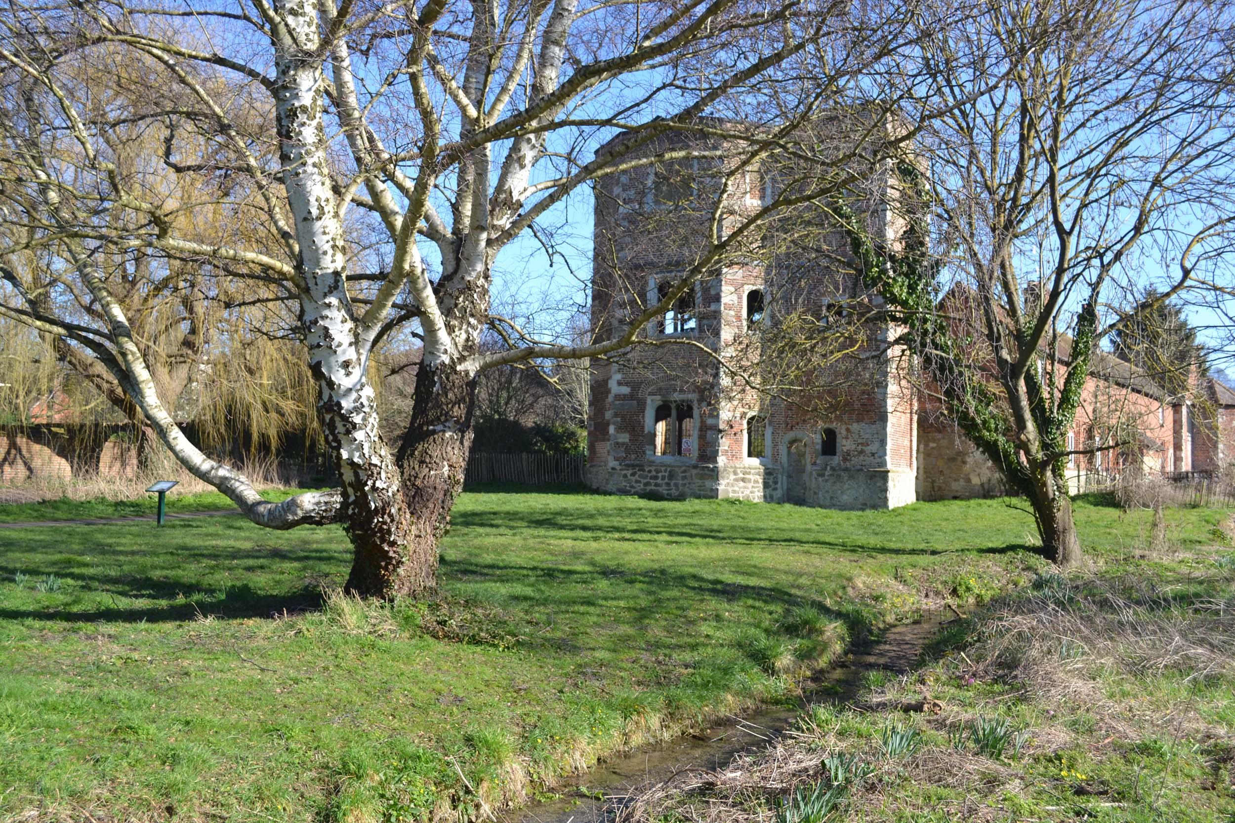 The Archbishop's Palace, Otford - Tower and stream image